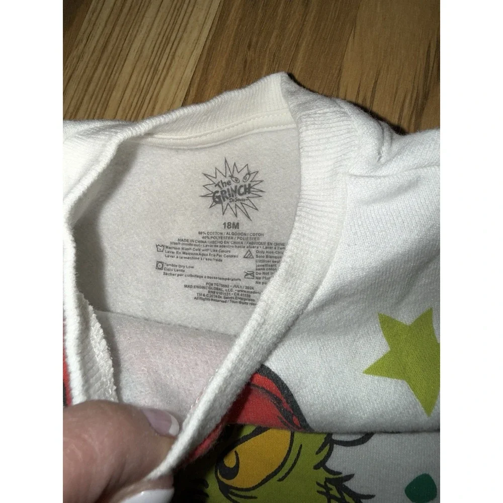 The Grinch Christmas One Piece Outfit Pajama Set Lot‎ Sz 18 Months